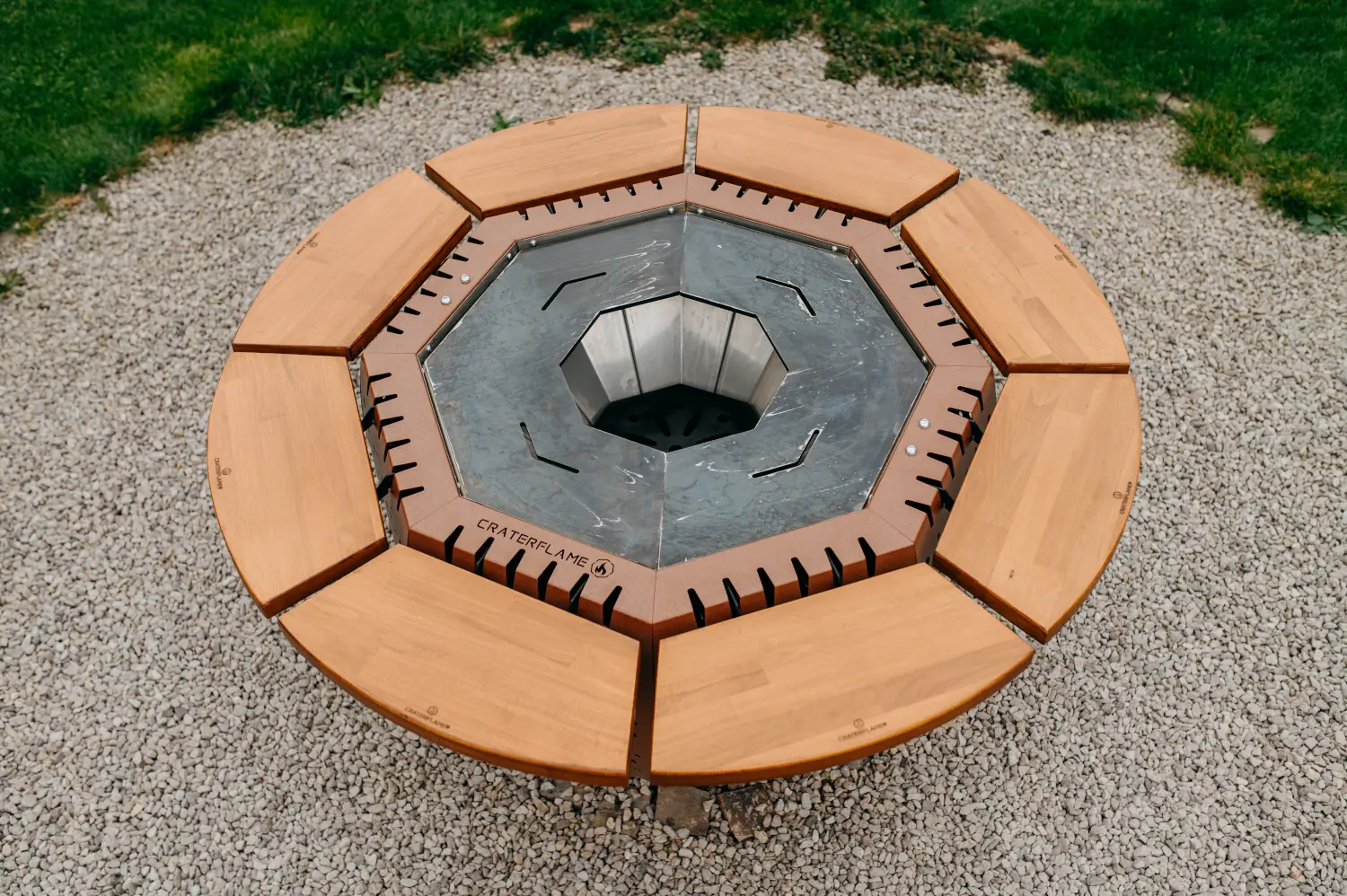 Top view of grill